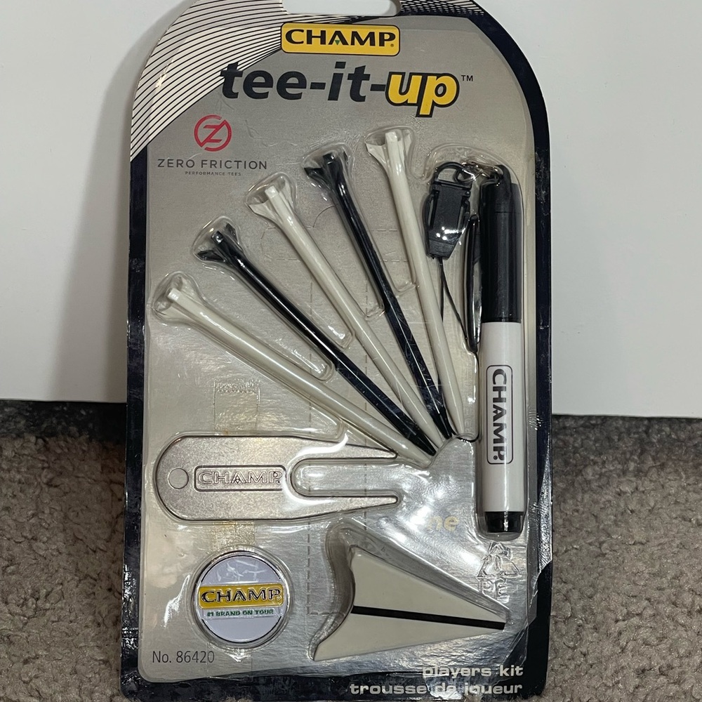 Champs Golf Accessory Kit with Black and White Details